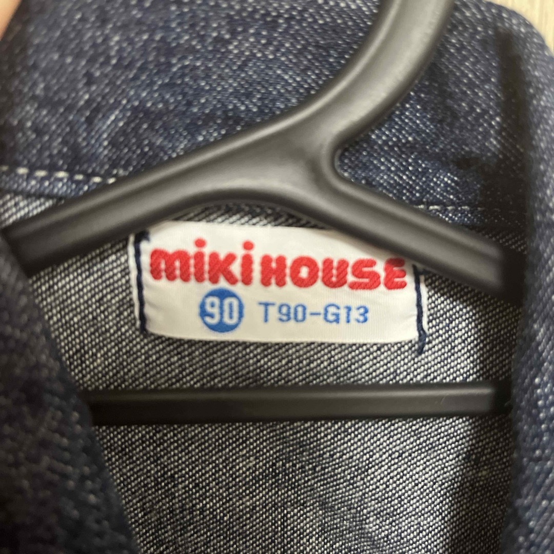 mikihouse(ミキハウス)のミキハウス 90サイズ　長袖デニムジャケット キッズ/ベビー/マタニティのキッズ服男の子用(90cm~)(ジャケット/上着)の商品写真