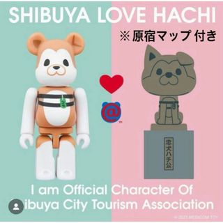 ベアブリック(BE@RBRICK)のBE@RBRICK SHIBUYAHACHI 100% 渋谷ハチ公 マップ付き(その他)