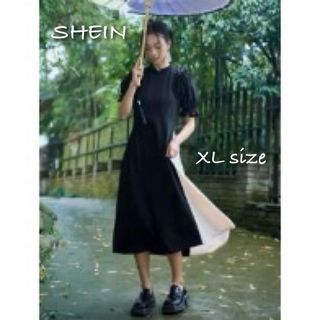 シーイン(SHEIN)のSHEIN ワンピース 黒 antiqua アンティカ EMODA ZARA(ロングワンピース/マキシワンピース)