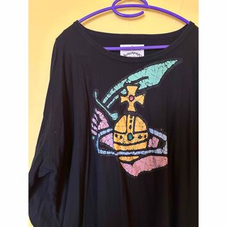 ヴィヴィアンウエストウッド(Vivienne Westwood)のヴィヴィアンウエストウッド　ビッグTシャツ　ブラック　XXL相当(Tシャツ/カットソー(半袖/袖なし))