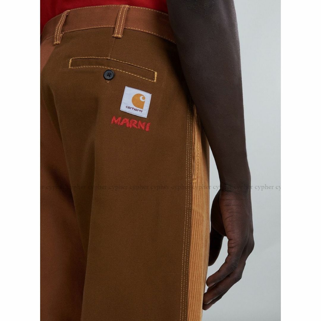 Marni(マルニ)のM 新品 23SS マルニ カーハート ブラウン カラー ブロック パンツ メンズのパンツ(ワークパンツ/カーゴパンツ)の商品写真