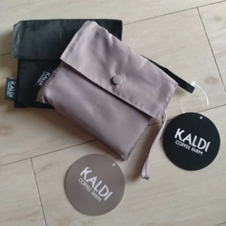 カルディ(KALDI)のカルディ　エコバッグ　ブラック　グレー　2個セット(エコバッグ)