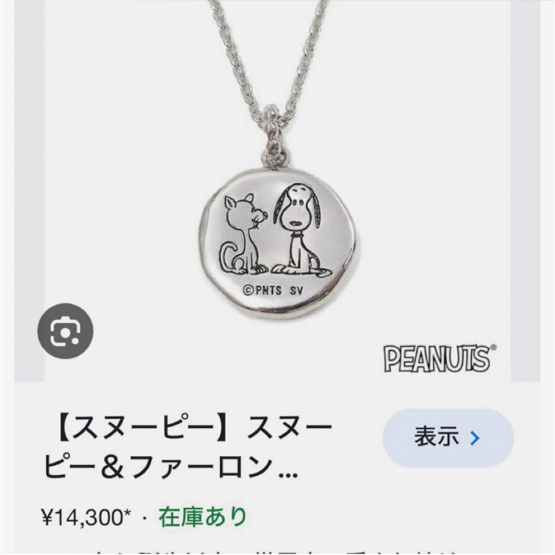 SNOOPY(スヌーピー)のスヌーピー＆ファーロン 2WAY 925 SILVERペンダント ネックレス レディースのアクセサリー(ネックレス)の商品写真