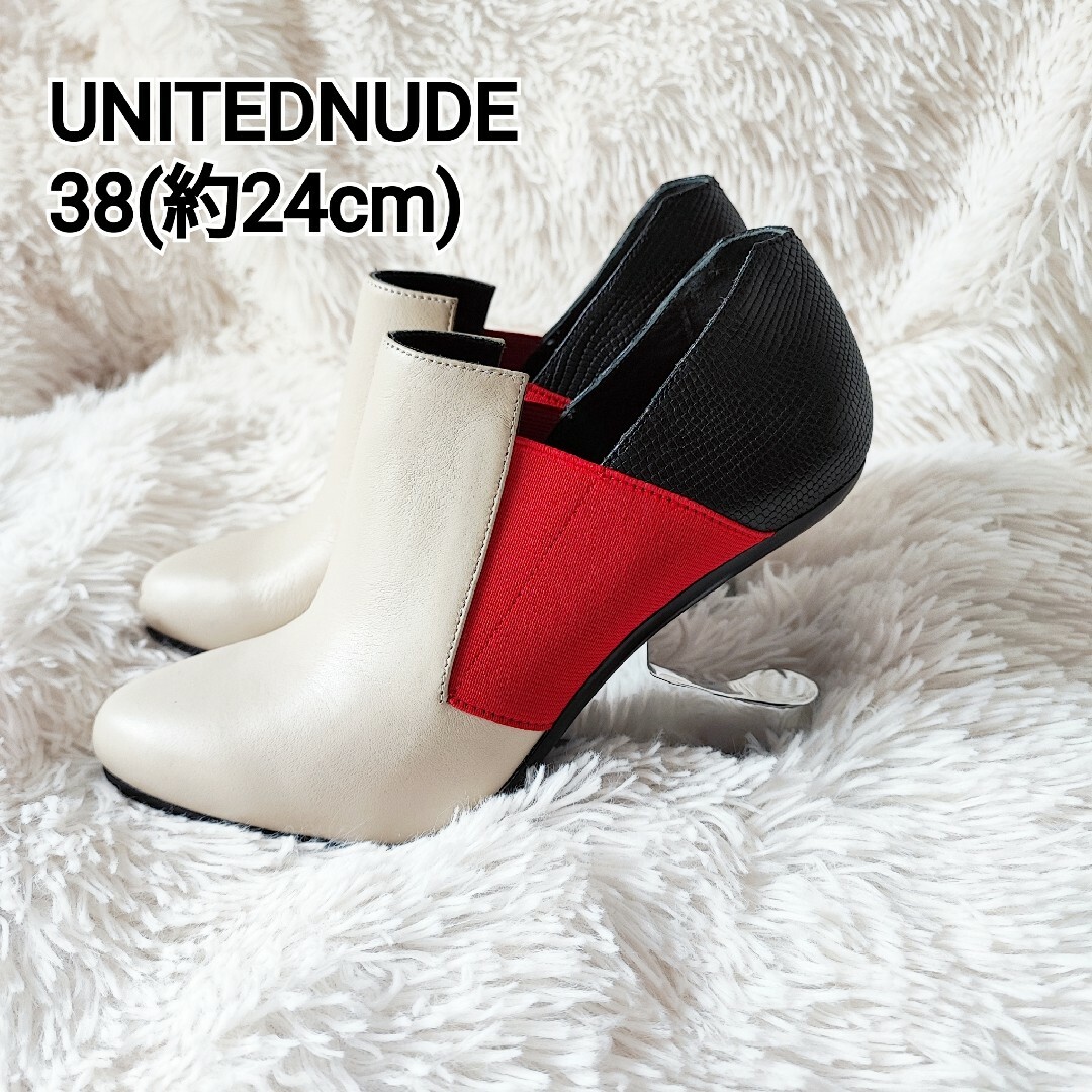 UNITED NUDE(ユナイテッドヌード)のUNITEDNUDE ショートブーツ 38(M) 24cm レディースの靴/シューズ(ブーティ)の商品写真