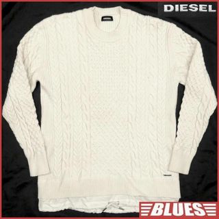 ディーゼル(DIESEL)のDIESEL ディーゼル セーター ニット M 古着 メンズ 白 TY2855(ニット/セーター)