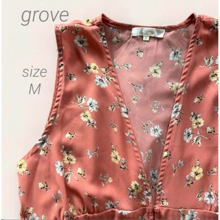 グローブ(grove)のgrove 花柄 ジレ ワンピース(ロングワンピース/マキシワンピース)