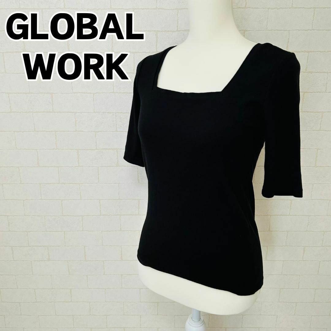 GLOBAL WORK(グローバルワーク)の【美品】GLOBALWORK グローバルワーク Tシャツ トップス ブラック M レディースのトップス(Tシャツ(半袖/袖なし))の商品写真