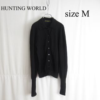 ハンティングワールド(HUNTING WORLD)のHUNTING WORLD 長袖 ニット ポロ シャツ セーター イタリア製(ポロシャツ)