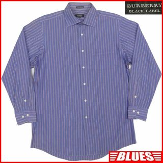 バーバリーブラックレーベル(BURBERRY BLACK LABEL)の廃盤 バーバリーブラックレーベル シャツ L メンズ 長袖 ストライプJJ721(シャツ)