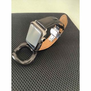 最終値下　LONGVADON レザー クロコ仕上 Apple Watch バンド(レザーベルト)