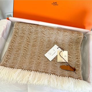 エルメス(Hermes)の【未使用品】HERMES エルメス　ダブルフェイス マフラー　ストール　カシミア(マフラー/ショール)