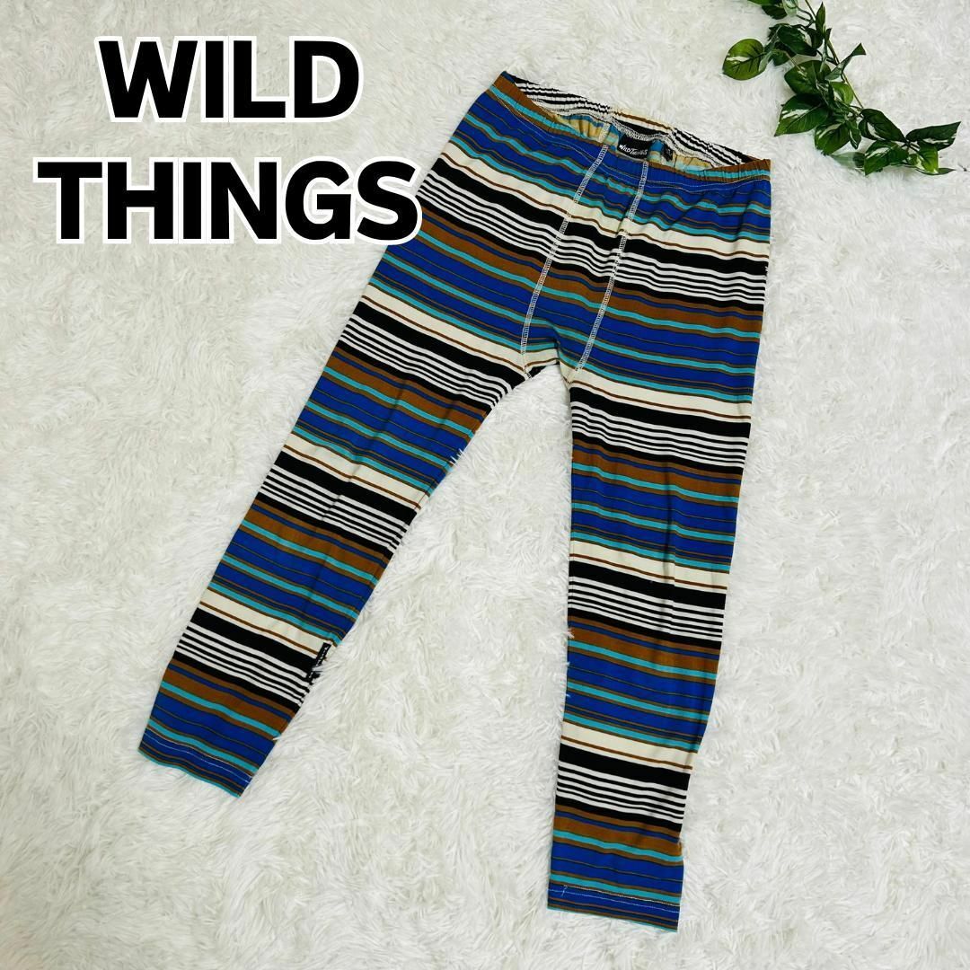 WILDTHINGS(ワイルドシングス)の【美品】WILD THINGS ワイルドシングス ボーダーレギンス タイツ M メンズのレッグウェア(レギンス/スパッツ)の商品写真