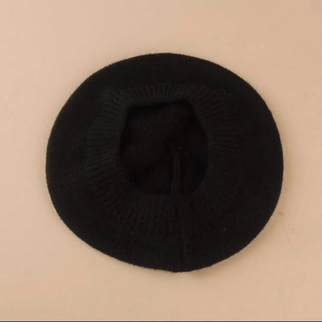 ベビー キッズ ベレー帽 ブラック キッズ/ベビー/マタニティのこども用ファッション小物(帽子)の商品写真