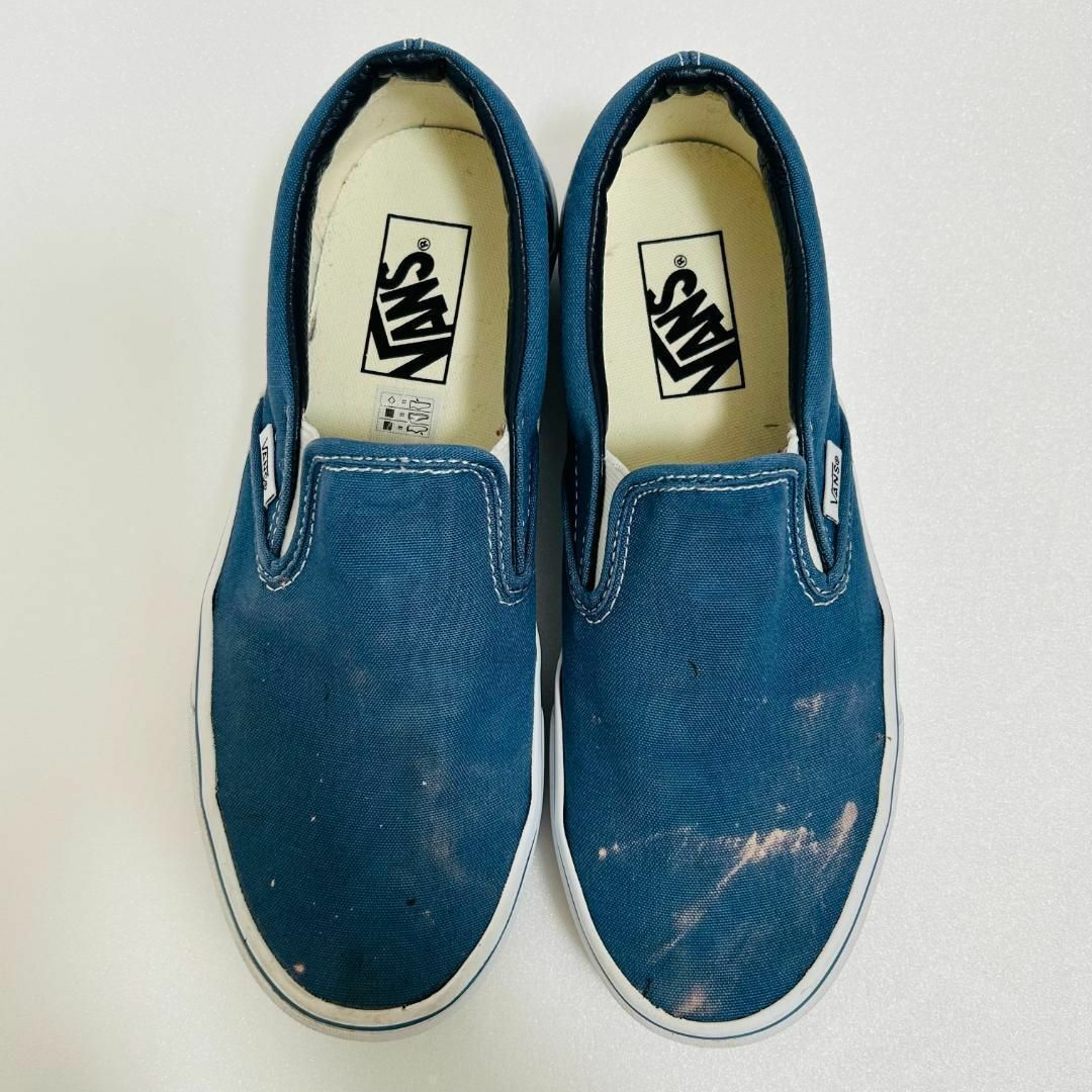 VANS バンズ スニーカー スリッポン ブルー 24.5cm レディースの靴/シューズ(スニーカー)の商品写真