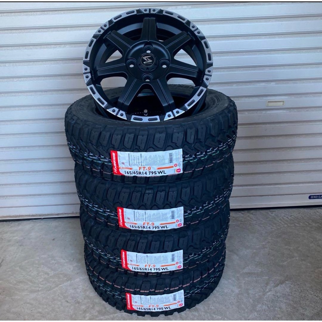 KH007【ナンカンFT-9 】165/65R14 自動車/バイクの自動車(タイヤ・ホイールセット)の商品写真