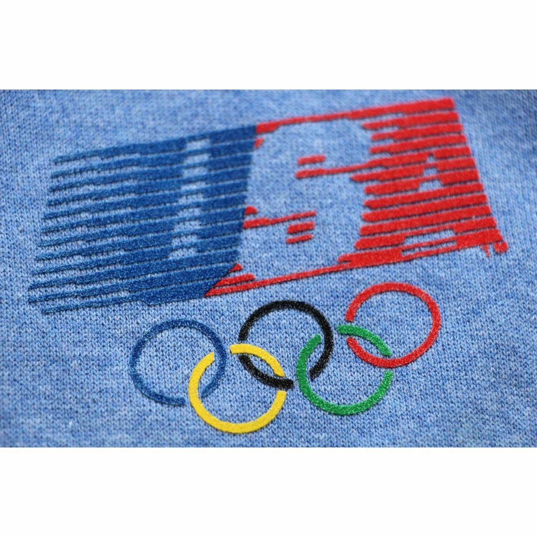 Levi's(リーバイス)の80s Levi'sリーバイス USA OLYMPICオリンピック スウェットパーカー 杢ブルー L★ビンテージ オールド スポーツ ラグランスリーブ メンズのトップス(パーカー)の商品写真