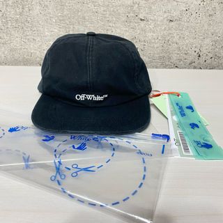 オフホワイト(OFF-WHITE)の新品　オフホワイト　ベースボール　キャップ　ブラック　ユニセックス　ウオッシュ(キャップ)