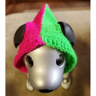 aibo アイボの帽子　スヌードタイプ（バイカラー グリーン）(おもちゃ/ペット小物)
