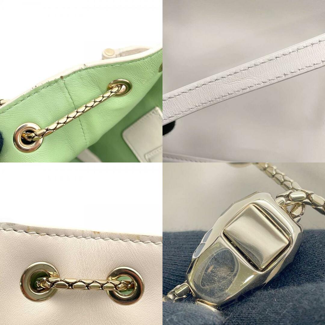 ブルガリ ハンドバッグ セルペンティ フォーエバー レザー 289689 BVLGARI バッグ 2wayショルダーバッグ 白