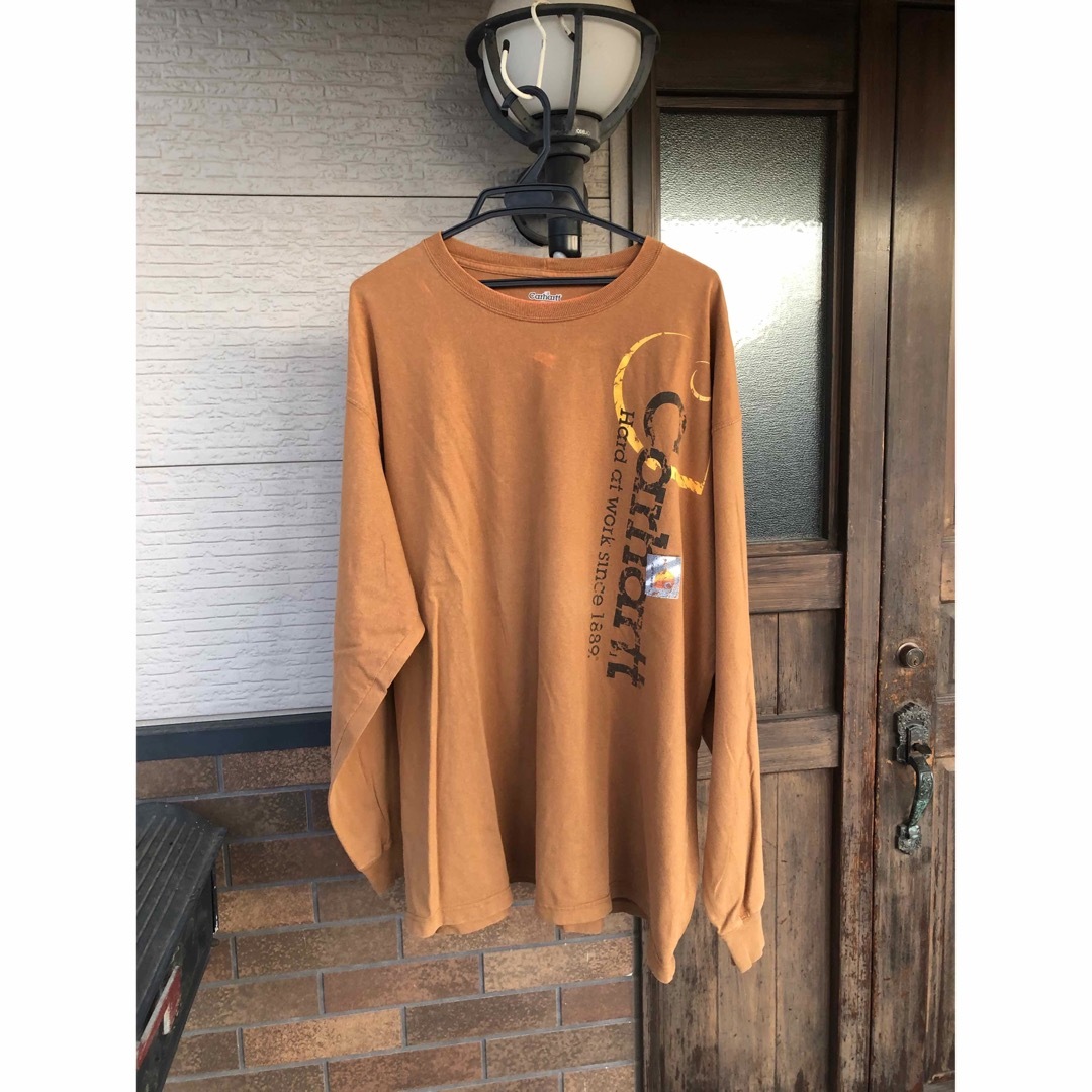carhartt(カーハート)のCarhartt ロンT ブラウンオレンジ XL メンズのトップス(Tシャツ/カットソー(七分/長袖))の商品写真