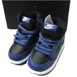 ナイキ(NIKE)のNIKE ナイキ JORDAN 1 RETRO HIGH OG (TD) ジョーダン 1 ハイ OG トドラー AQ2665-404 6C(12cm) DK MARINA BLUE/BLACK-WHITE JORDAN BRAND スニーカー シューズ【新古品】【中古】【NIKE】(スニーカー)