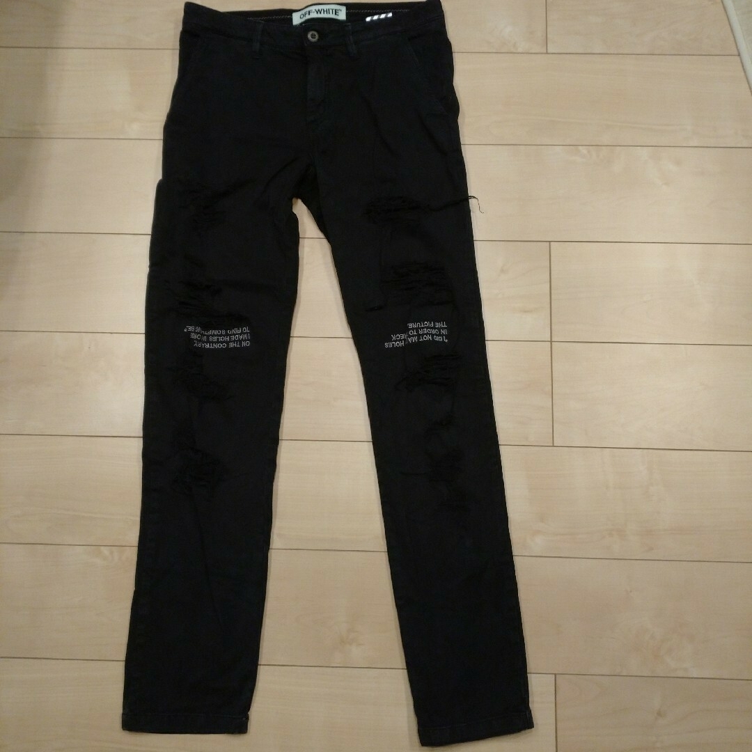 Off-White - OFF−WHITE ダメージ加工チノパンツ