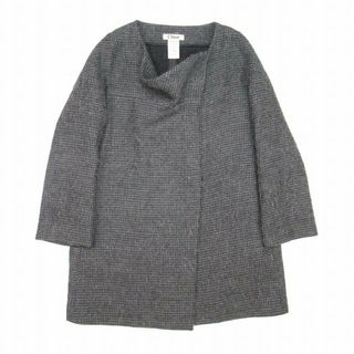 クロエ(Chloe)の美品 07aw クロエ ウール × アルパカ チェック柄 ノーカラーコート 36(その他)