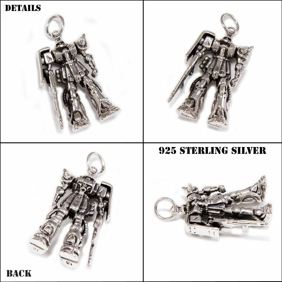 ガンダム/MS-06 ザク925シルバーペンダント925刻印あり CS-043の ガンダム/MS-06 ザク925シルバーペンダント925刻印あり CS-043の