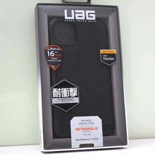 iPhone 14 Plus 用 UAG 耐衝撃 手帳型ケース ケブラーBK(iPhoneケース)