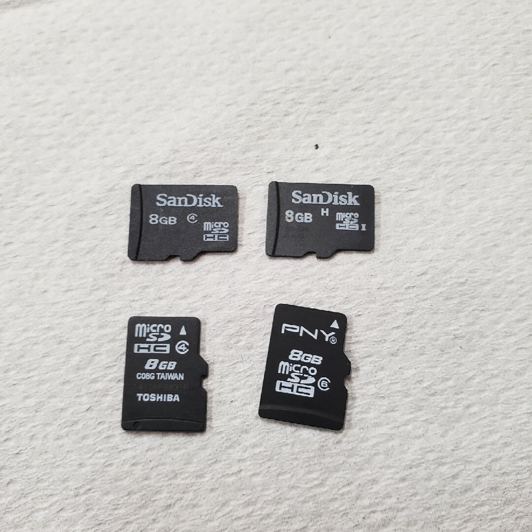 SanDisk(サンディスク)のmicro sd 8GB マイクロSD 4枚セット スマホ/家電/カメラのスマートフォン/携帯電話(その他)の商品写真