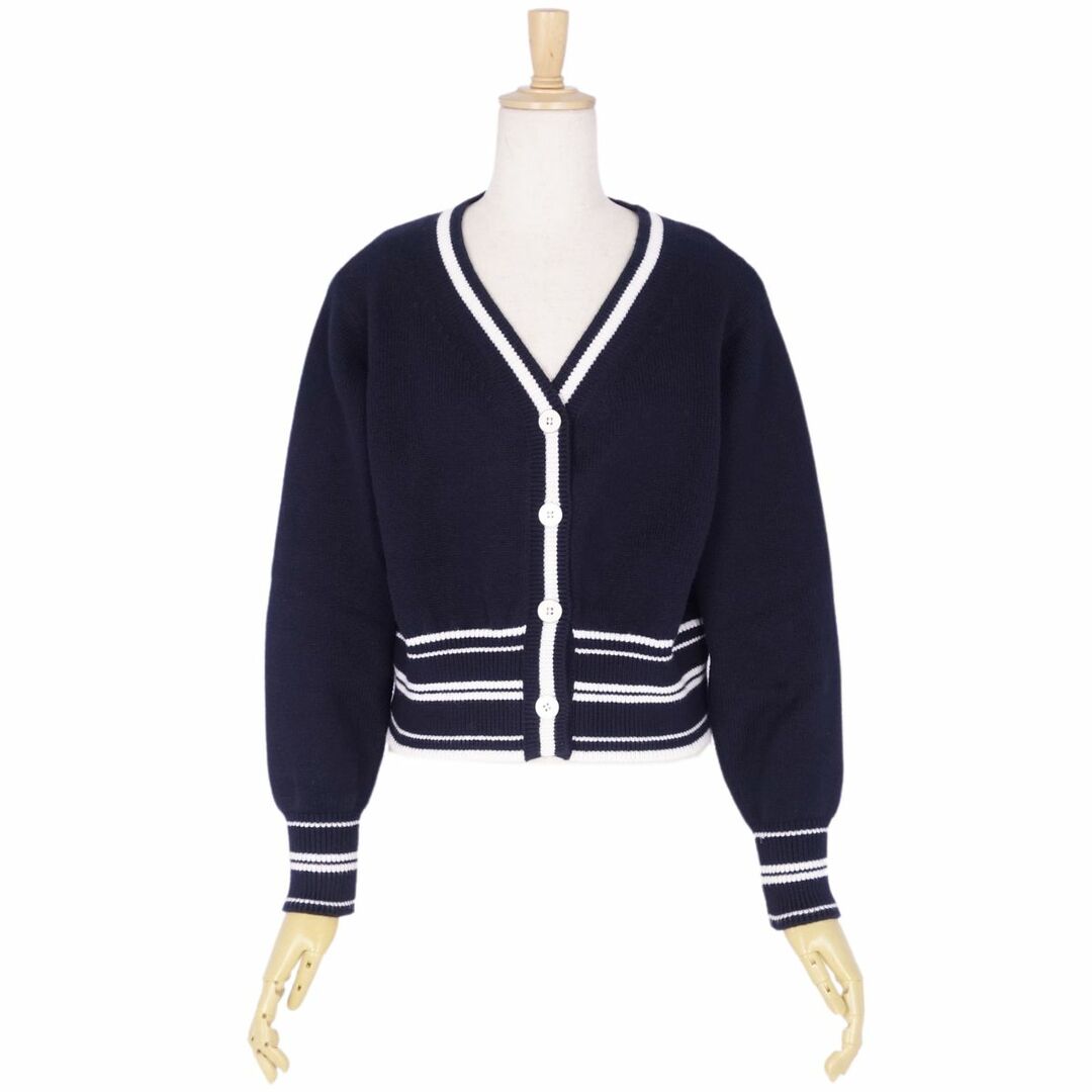 FOXEY ニットカーディガン 38 シトロン ウールBLEND#ロゴ FOXEY ニットカーディガン 38 シトロン ウールBLEND#ロゴ