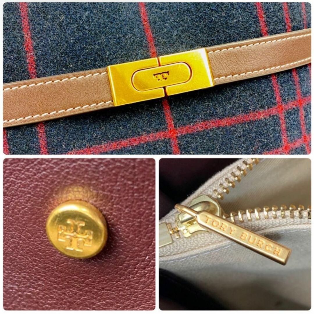 Tory Burch(トリーバーチ)の【未使用】トリーバーチ リー ラジウィル 2wayバッグ チェック スエード レディースのバッグ(ショルダーバッグ)の商品写真