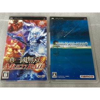 プレイステーションポータブル(PlayStation Portable)の■PSP■真・三國無双 マルチレイド＋テイルズ オブ ザ ワールド 2■中古■(携帯用ゲームソフト)