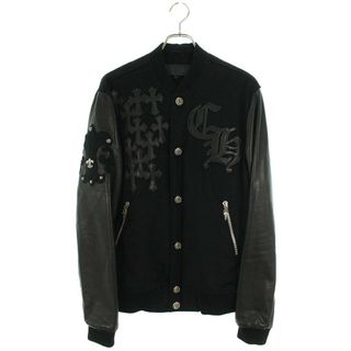 クロムハーツ(Chrome Hearts)のクロムハーツ  LETTERMAN/レターマン CHマルチレザーパッチレザースリーブブルゾン メンズ M(ブルゾン)