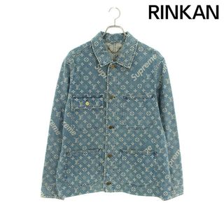 シュプリーム(Supreme)のシュプリーム ルイヴィトン  17AW  LV Jacquard Denim Trucker Jacket モノグラムジャガードトラッカーデニムジャケット メンズ 46(Gジャン/デニムジャケット)