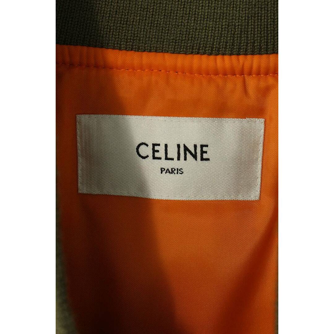 celine(セリーヌ)のセリーヌバイエディスリマン  22AW  2W668889O レザーヨーク付ナイロンツイルバイマテリアルジャケットブルゾン メンズ 44 メンズのジャケット/アウター(ブルゾン)の商品写真