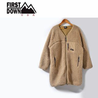 FIRST DOWN - 最終価格 FIRST DOWN ファーストダウン ノーカラー ボア コート