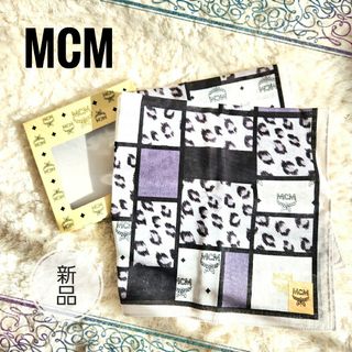 エムシーエム(MCM)の新品☆MCM エムシーエム コットン レオパード 豹柄 ハンカチーフ 日本製(ハンカチ)