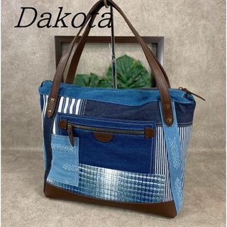 ダコタ(Dakota)のDakota ダコタ キルト デニム＆牛革  A４サイズ対応 トートバッグ(トートバッグ)