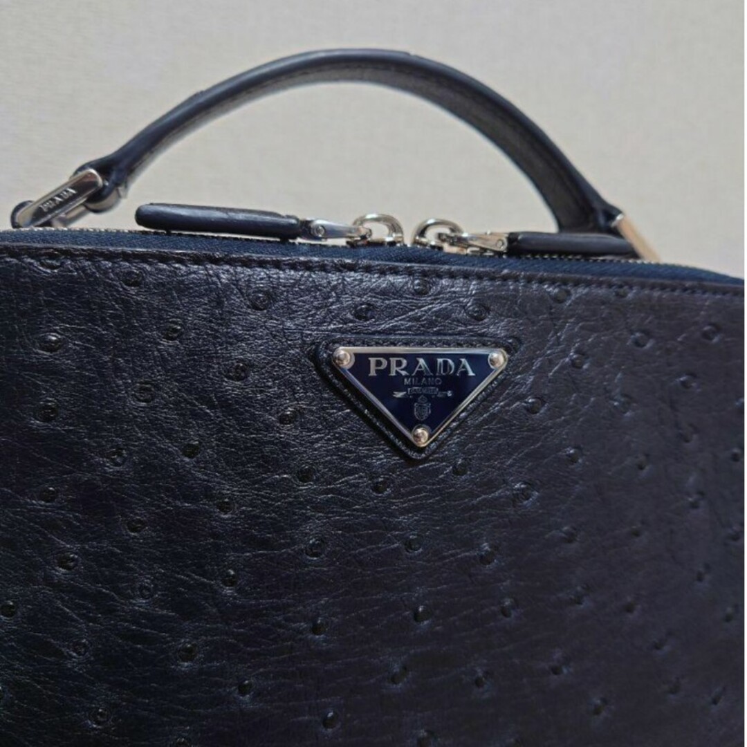 PRADA - プラダ ブリック オーストリッチの通販 by 888|プラダ PRADA - プラダ ブリック オーストリッチの通販 by 888|プラダ