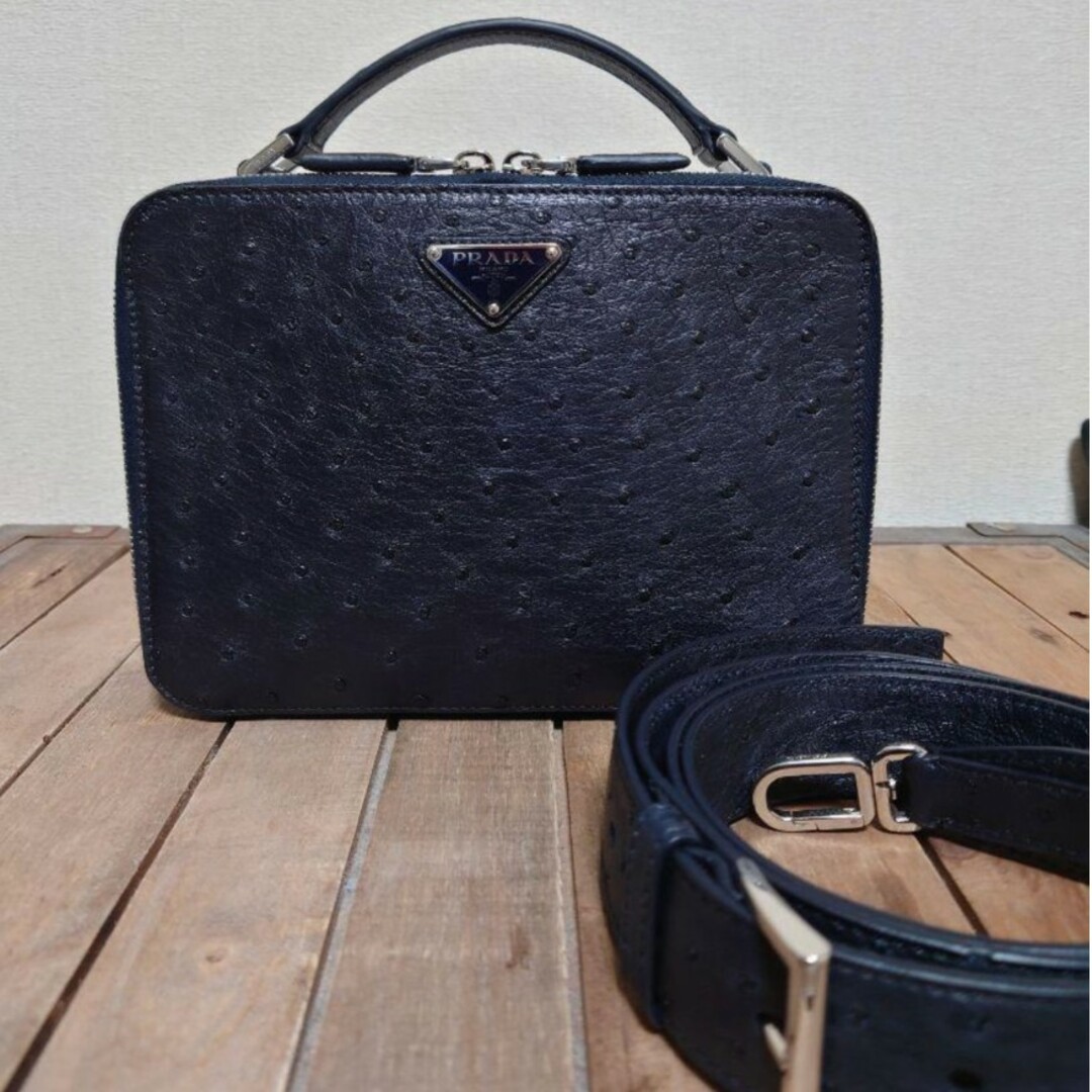 PRADA - プラダ ブリック オーストリッチの通販 by 888|プラダ PRADA - プラダ ブリック オーストリッチの通販 by 888|プラダ