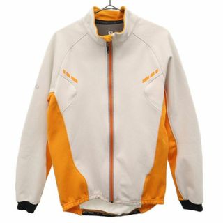 パールイズミ(Pearl Izumi)のパールイズミ 切替 サイクリング 長袖 ウェア L ホワイト×オレンジ PEARL iZUMi サイクルジャージ メンズ 古着 【240111】(ウエア)