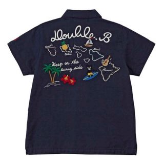 ダブルビー(DOUBLE.B)のミキハウス　ダブルビー　刺繍アロハシャツ　現行品　美品(Tシャツ/カットソー)