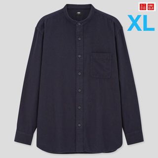 ユニクロ(UNIQLO)の【2回着用‼️】UNIQLO　フランネルスタンドカラーシャツ　"XL"(シャツ)