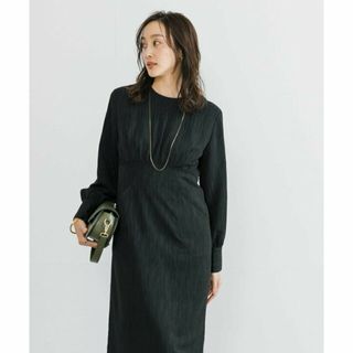 アーバンリサーチ(URBAN RESEARCH)の【BLACK】ウエスト切替ジャガードワンピース(ロングワンピース/マキシワンピース)