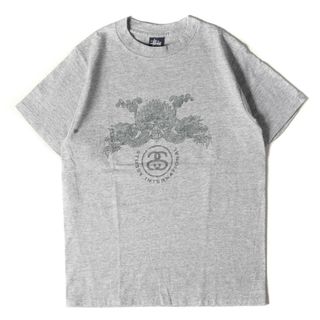 ステューシー(STUSSY)のSTUSSY ステューシー Tシャツ サイズ:S 90s OLD STUSSY 紺タグ ドラゴン クルーネック 半袖 Tシャツ USA製 ヘザーグレー 90年代 アーカイブ トップス カットソー【メンズ】【中古】(Tシャツ/カットソー(半袖/袖なし))