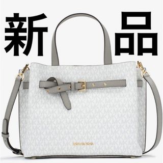 マイケルコース(Michael Kors)のマイケルコース MICHAEL KORS グレー 白 ハンドバッグ 肩掛けバッグ(ハンドバッグ)