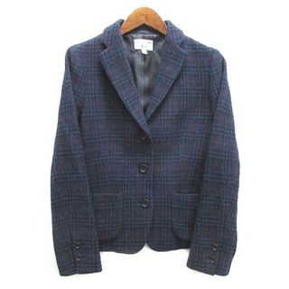 ユニクロ(UNIQLO)のユニクロ UNIQLO イネス ツイード ジャケット 3B ウール ネイビー S(その他)