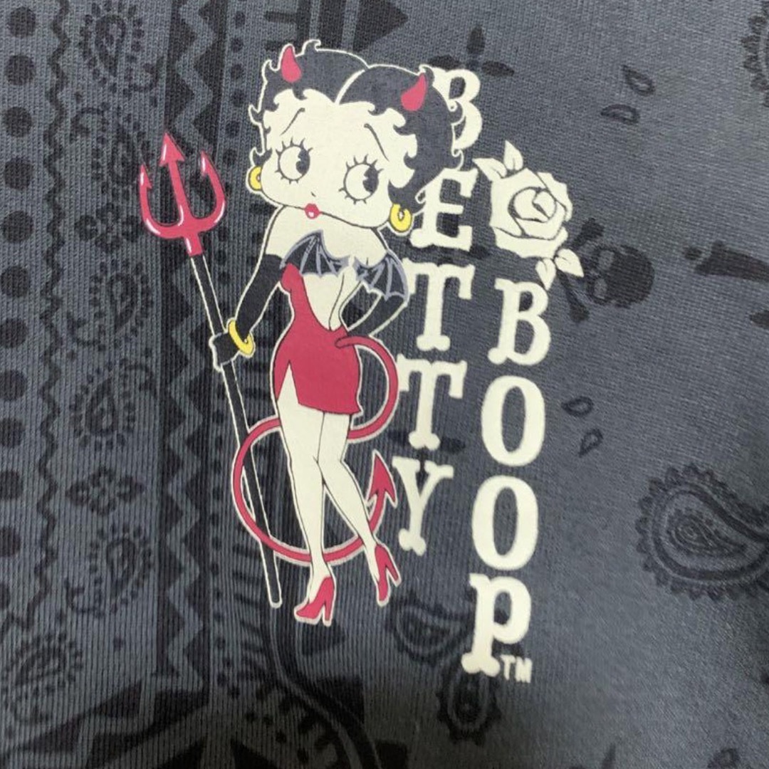 VANSON(バンソン)のVANSON×BETTYBOOP キッズロンT 120 キッズ/ベビー/マタニティのキッズ服男の子用(90cm~)(Tシャツ/カットソー)の商品写真