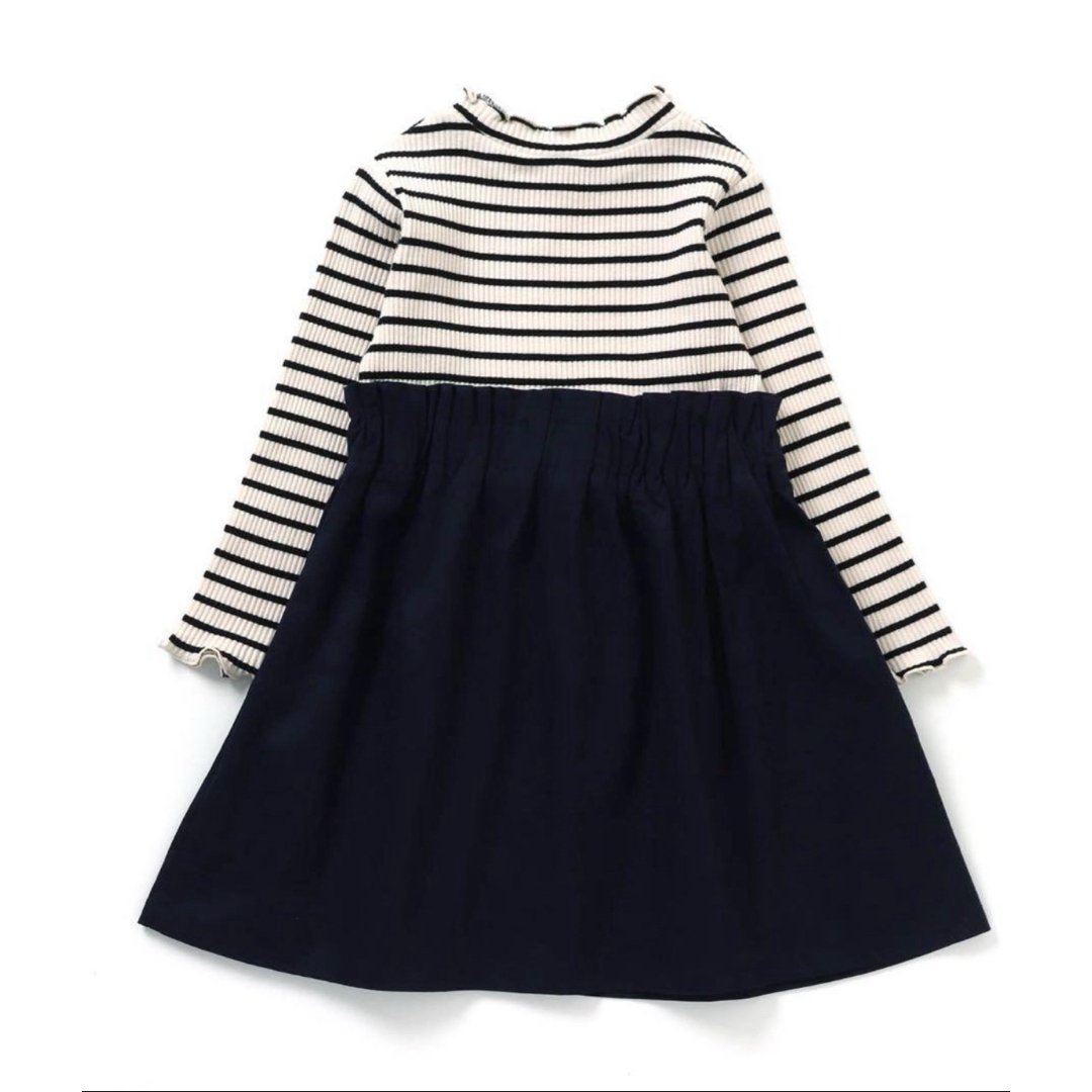 apres les cours(アプレレクール)のフロントボタンドッキングワンピース キッズ/ベビー/マタニティのキッズ服女の子用(90cm~)(ワンピース)の商品写真